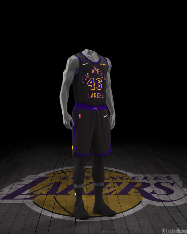 Uniforme oficial City Edition dos Los Angeles Lakers, temporada 2026/27