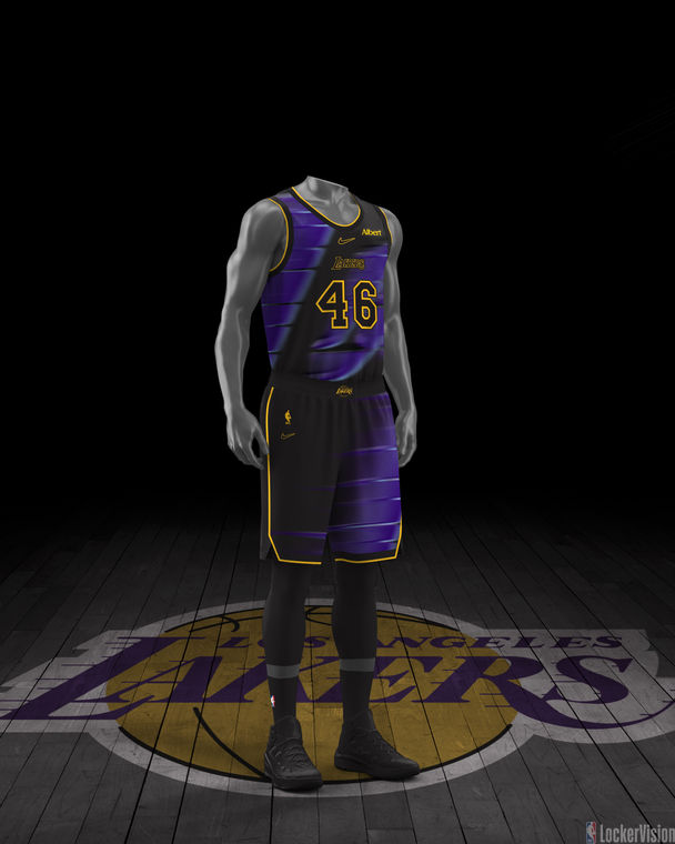 Uniforme oficial NBA Specter Edition dos Los Angeles Lakers, temporada 2026/27