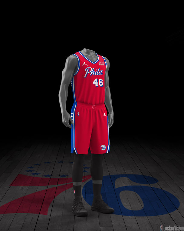 Uniforme Statement Edition do Philadelphia 76ers, 2026/27